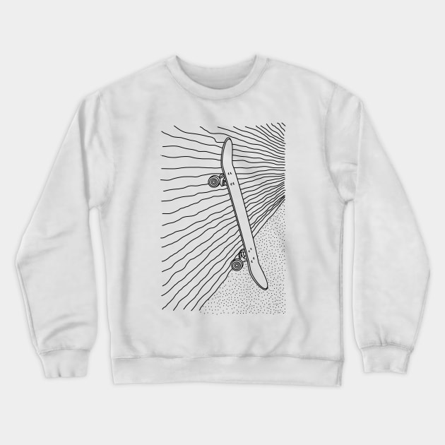 Skateboard Crewneck Sweatshirt by JoannaPearson